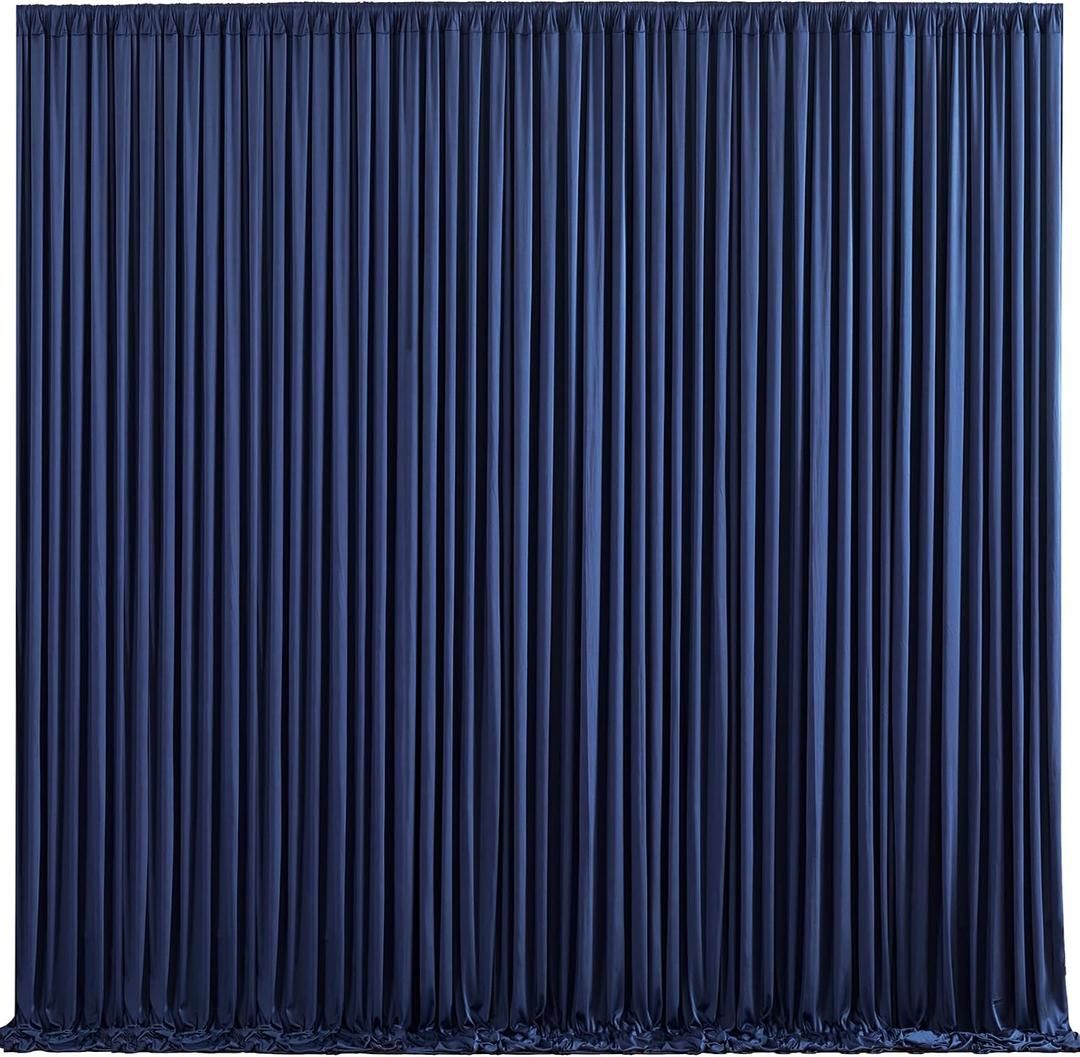 10ft x 7ft Navy Blue Backdrop Curtain for Parties Wedding Wrinkle Free Backdrop Drapes Panels for Baby Shower Gender Reveal Birthday Photo Photography Polyester Fabric Background Decoration