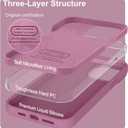 Ktele Compatible with iPhone 13 Pro Case 6.1 inch Premium Liquid Silicone with [Soft Anti-Scratch Microfiber Lining] Gel Rubber Full-Body Bumper Protection Case for iPhone 13 Pro-Lavander Purple