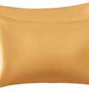 P Pothuiny 2-Piece Satin Pillowcases Queen Size Luxury Gold Silky Satin Pillow Cases for Hair and Skin, Wrinkle Fade Resistant, Pillow Cover with Envelope Closure