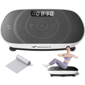 MERACH Vibration Plate Exercise Machine, Whole Body Workout Equipment for Women, Bluetooth and Silicone Pedal, Vibration Plate with Auto Mode, Vibrate Fitness Platform for Home