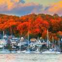 Springbok's Harbor in The Fall 500 Piece Puzzle for Adults Shows The Beauty of This Northeastern Habor in Fall Colors