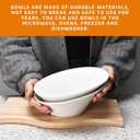 Bruntmor Ceramic Salad Bowls - Porcelain Serving Bowls - Angled Bowls Ceramic for Salad, Noodle, Pasta, Cereal, Soup - Kitchen Bowl, Ideal for Home and Restaurant - Set of 2 (8 Inch Set)