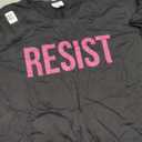 RESIST T-Shirt Pink Bold Message T-Shirt (XL, Black)