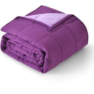 Topblan Weighted Blanket for Adults 20lbs, Breathable Cooling Weighted Blanket, High Breathability Heavy Blanket, Soft Material with Glass Beads for All Season, Sofa Bed, 60"x80" Queen Size, Purple