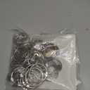 40 Pack Openable Curtain Rings with Clips Metal Hangers Ring, Drapery Clips Hooks, Decorative Curtain Rod Clips Hangers 1.5 Inch Interior Diameter Eyelets(Silver,1.5")