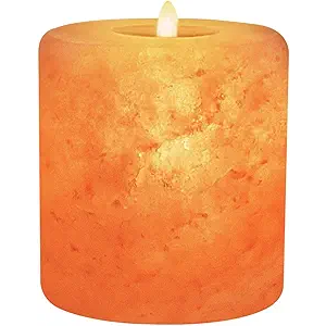 Generic Himalayan Pink Salt Candle Holder 4 inches, Cylinder shape.