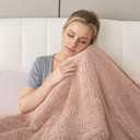 Heated Blanket King Size - 100"x90" Cozy Soft Jacquard Heating Blanket with 4 Heat Levels & 10 Hours Auto-Off, Jacquard Fleece, Overheating Protection, Warm Gifts, Brown
