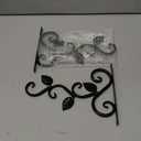 NSBELL Plants Hangers Outdoor Indoor Decor, Wall Hooks for Hanging Plant Bracket, Plant Hooks for Bird Feeder, Wind Chime, Lights, Lanterns (Black-2PCS)