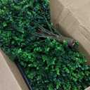 Artificial Topiary Tree with Eucalyptus, Set of 2 UV Resistant 17in Miniature Trees, Outdoor for Porch, Fake Bonsai Topiaries, Greenery Balls, Faux Shrubs for Planters, Curb Appeal Decor