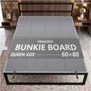 Bunkie Board Queen 60x80'' Premium 10mm Heavy Duty Anti-Sag Mattress Support Board Noise Minimizing,Moisture Resistant Fits Metal FramesPlatform Beds (Grey)