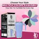 40 Oz Tumbler with Handle & Straw Lid, Insulated Stainless Steel Vacuum Flask, Double Wall Thermal Car Cup for Hot & Cold Drinks, Leak Proof, BPA Free (Slate Gray)