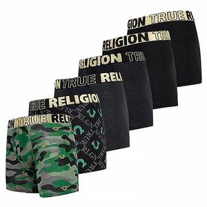 True Religion Mens Boxer Briefs Cotton Stretch Underwear for Men Pack of 4 Black/Gold XL