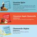 Stash Tea Soothing Herbal Tea 6 Flavor Variety Pack, 6 Boxes With 18-20 Tea Bags Each