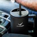 2 x Swoop Smart Tumbler 40 oz | Stainless Steel Vacuum Insulated with Touch Screen Temperature Sensor Lid, Handle and Straw for Water, Coffee, Smoothie, Iced Tea and All Beverages (Raven Black)