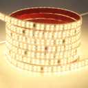 LED Strip Lights 6.56ft AC 110V Flexible Rope Lights 240LEDs/m 3000K Warm White Cuttable Outdoor Waterproof Strip Lights Double LED Beads for Living Room Under Cabinet Lighting