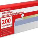 #10 Envelopes Letter Size Self Seal | 200 Business Mailing Security Peel and Sealing Envelope | 100% Tinted | no 10 White Windowless Legal Regular Plain Envelops Pack | 4-1/8 x 9-1/2 Inches | 24 LB
