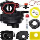 799583 593261 Carburetor Kits for B&S 595656 591979 591160 08P500 08P502 09P602 09P702 300E 550EX 450E 500E Series Lawnmower Engines with 799579 Filter 595660 Cover