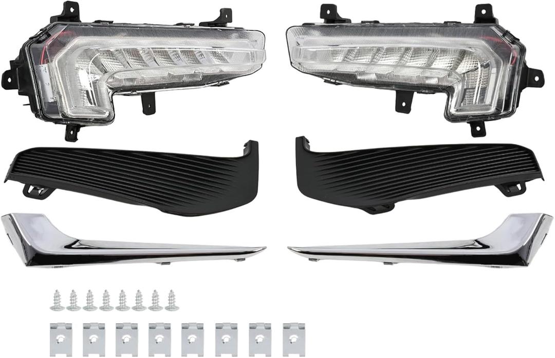 DRL Fog Light Assembly Compatible with 2016 2017 2018 Malibu