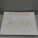 Homemory Pure White Flickering Flameless Candles, Battery Operated Acrylic LED Pillar Candles with Remote Control and Timer, Set of 9