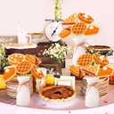 24 Pcs Cutie Pie Birthday Centerpiece Sticks Pie Baby Shower Table Decorations Orange Pie Pizza Table Toppers for Boys and Girls Baking Cookie First Birthday Party Supplies