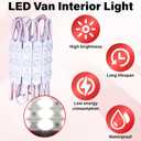 120 Led Van Interior Light Kits, 12V Led Light Strip, Cargo Van Accessories, Ceiling Work Lights Kit, Enclosed Trailer Lights for Truck Vans RV Boats Caravans, 40 Modules(White)