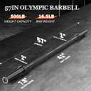 57"Olympic Barbell Bar, 2" Standard Straight Bars for Weight Lifting