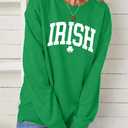 St Patricks Day Sweatshirt Women: St Patricks Day Shirt Cute Here for The Shenanigans Sweatshirts Casual Irish Shirts (L)