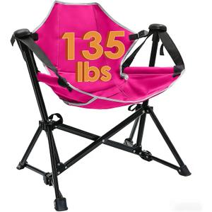 Kids Hammock Chair, Kids Camping Chair, Folding Chair, Pink 135lbs