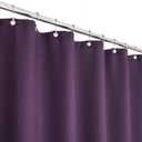 Waffle Weave Shower Curtain Hotel Luxury Spa, Black Heavyweight Fabric Shower Curtains for Bathroom, Washable & Water Repellent, Purple, 71x72 Inch