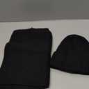 Winter Beanie Hat Scarf Gloves Set for Women, Slouchy Fleece Lined Womens Winter Hats Skull Cap, Knit Long Scarf Neck Warmer Touchscreen Gloves for Women Men, Warm 3 in 1 Set