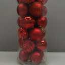 XmasExp 60mm/2.36" Christmas Ball Ornaments Shatterproof Christmas Ornaments Set Decorations for Xmas Tree Balls - 24ct (2.36'', Red)