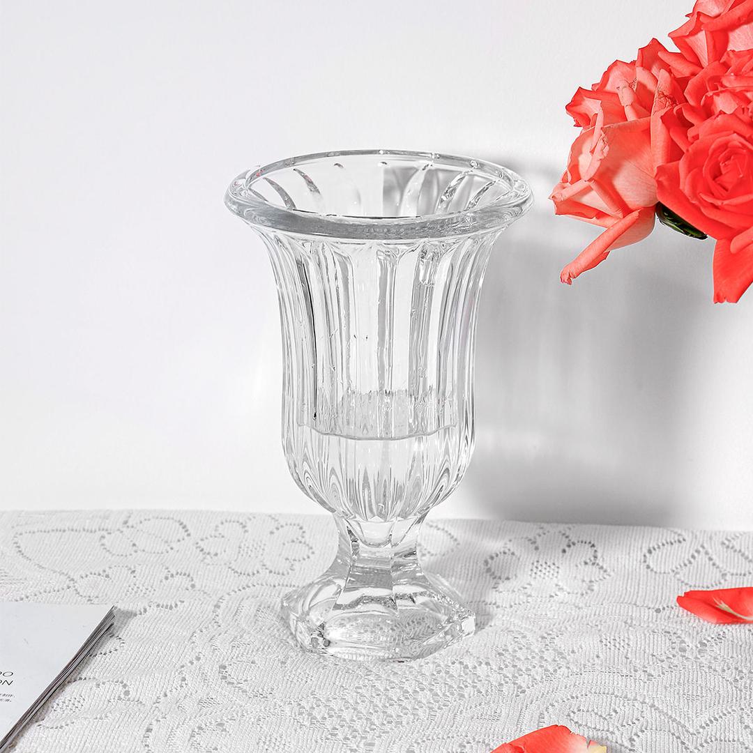 24cm Jenova Design Flower Vase Glass Home Decor Modern Large Cylinder Glass Flower Vase Clear Glass Vase for Flowers
