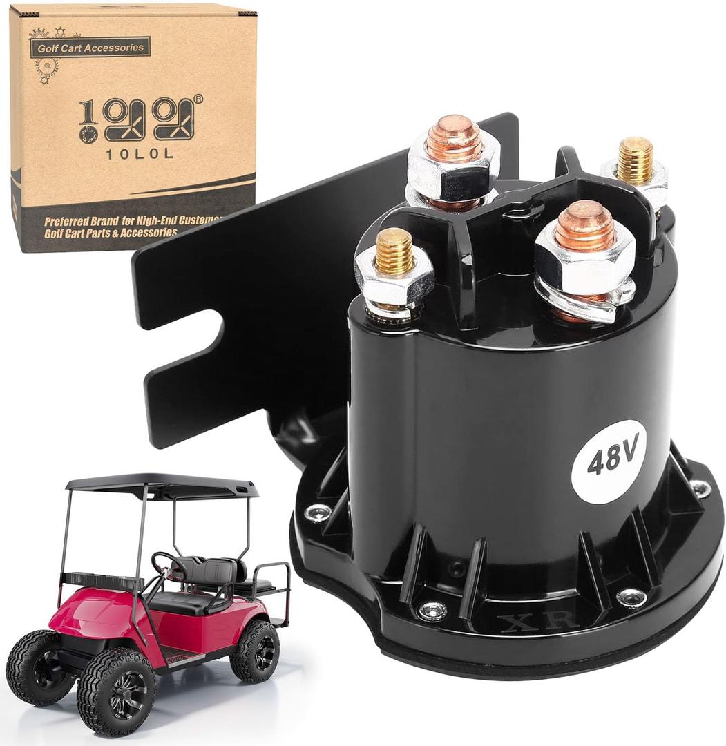 10L0L Golf Cart 48V Solenoid for EZGO TXT 2010-up & All 48V MPT 800/1000 Vehicles, OEM# 612711