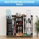 Golf Bag Storage Organizer for Garage, Premium Wooden 2 Golf Bags Rack with Drawer, Easy Assemble Golf Club Stand/Holder Suitable for Garage Home Simulator and Office