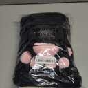 Haull 8 Pcs Halloween Kitten Cat Costume Accessories Girl Cat Ear Tail Gloves Bell Choker Necklace Tights Skirt Calf Sleeves (Medium, Black and Pink)