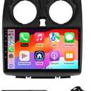 2+32G Android 14 Double Din Car Radio Stereo for Nissan Rogue Sport Qashqai 2008-2013 with 9 Inch Touchscreen Radio Built-in Wireless Carplay/Android Auto/GPS/Bluetooth/FM/AUX-in/SWC/Backup Camera