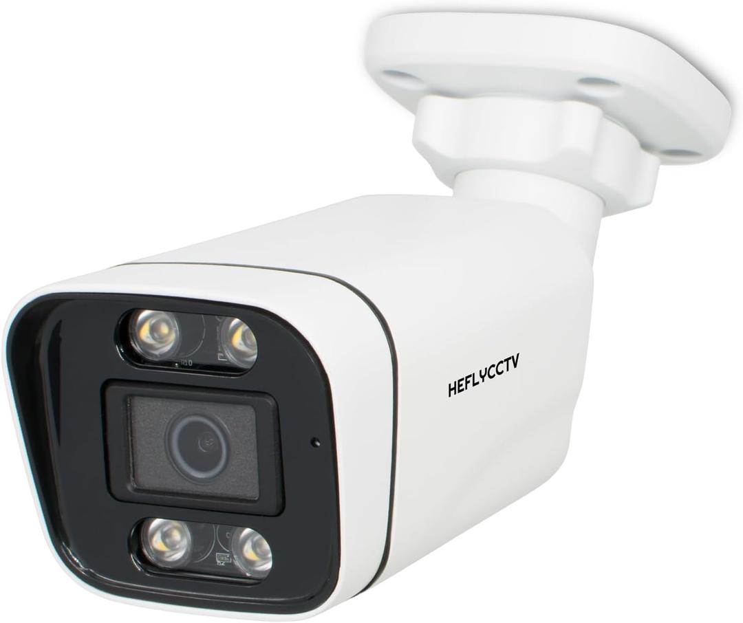 4MP POE IP Camera,Bullet Security Surveillance Wired CCTV Cameras with Human Detection One-Way Audio,Smart Color Night Vision,SD Card Slot,2.8mm Wide Angle,IP67 Waterproof Outdoor Indoor