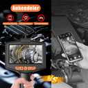 Dual Lens Endoscope Camera with Light16.5FT Anhendeler Borescope Inspection Camera, IP67 Waterproof Borescope, 4.3" IPS Screen, for Automotive, Pipe, Wall, Gadgets for Men