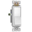 Enerlites Light Switch On/Off Paddle Wall Switch 91150-W | 15 Amp, 120V/277V, AC, Single Pole, 3 Wire, Grounding Screw, Residential and Commercial Graded Light Switch, UL Listed | White -   Wall Plate Not Included, 20 Pack