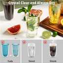 2 x Freshmage 16oz Double Walled Insulated Tumblers (4 Pack), Tumbler Cups Keep Drinks Cold & Hot, Crystal Clear Reusable Plastic Cups, BPA-Free Plastic Drinking Glasses, Dishwasher Safe