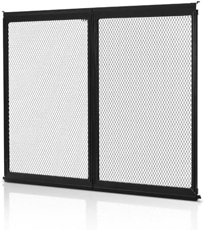 VEVOR RV Screen Door Protector, 24.5 x 20 inch Door Grille, Easy to Install and Disassemble, Reinforced Breathable Protective Mesh, Aluminum Alloy Camper RV Entry Protector for Pet Protection, Black