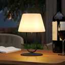 FUYO Cordless Table Lamp Waterproof, Rechargeble Shower Lamp, 3 Color-Temps & Dimmable Touch Desk Lamp, LED Night Light for Bathroom Patio Camping Restaurant Home (Black)