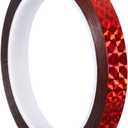 PATIKIL Prism Tape 0.5 Inch x 55 Yards, Holographic Metalized Reflective Adhesive for Detailing Accent Wall Decor Art, Red