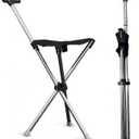 Cane with Seat - Portable Stool Chair, Supports Up to 240 Lbs cameping Chairs, Lightweight Up to 1.4 Lbs, Suitable for Men, Women, Seniors, People with Disabilities