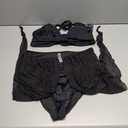 Blooming Jelly High Waisted Bikini Sets for Women Tummy Control Swimsuits 2 Piece Sexy Modest Mesh Bathing Suit 2026 (Large, Black)