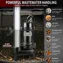 1/2 HP Sump Pump, Submersible Sewage/Effluent Pump, 5300 GPH