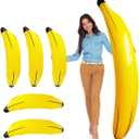 6 Pcs Bachelorette Party Game Inflatable Banana Props Balloons,Include 70 Inch Banana x 1,23 Inch Banana x 5,for Indoor and Outdoor Bachelorette Party Decoration Supplies