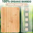 Bamboo Drawer Knife Organizer - Small Steak Knife Holder, Kitchen Drawer Insert for Storage