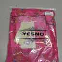 YESNO Women's Summer Tops Casual V Neck Babydoll Blouses Floral Short Sleeve Peplum Shirts L TH2 CR026
