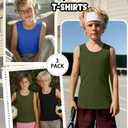 Oakgarden 3 Pack Boys Tank Tops, 3-Color, 9-10 Years